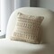 16" Handwoven Cotton Throw Pillow Cover with Layered Random String Pattern